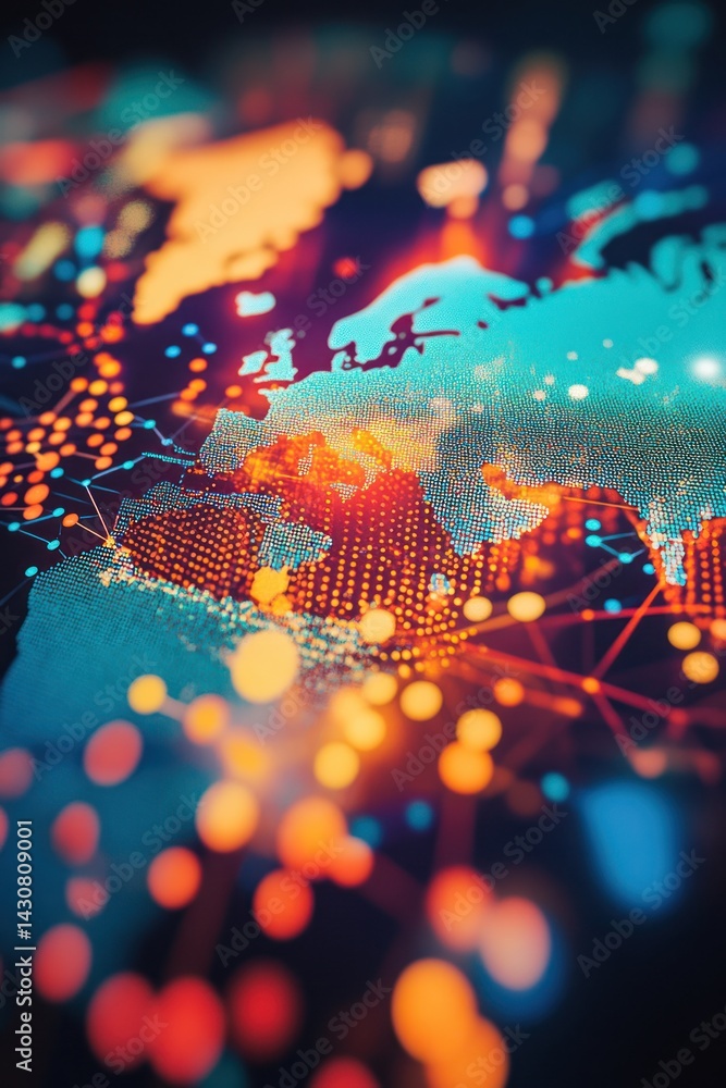 Poster global connections network map