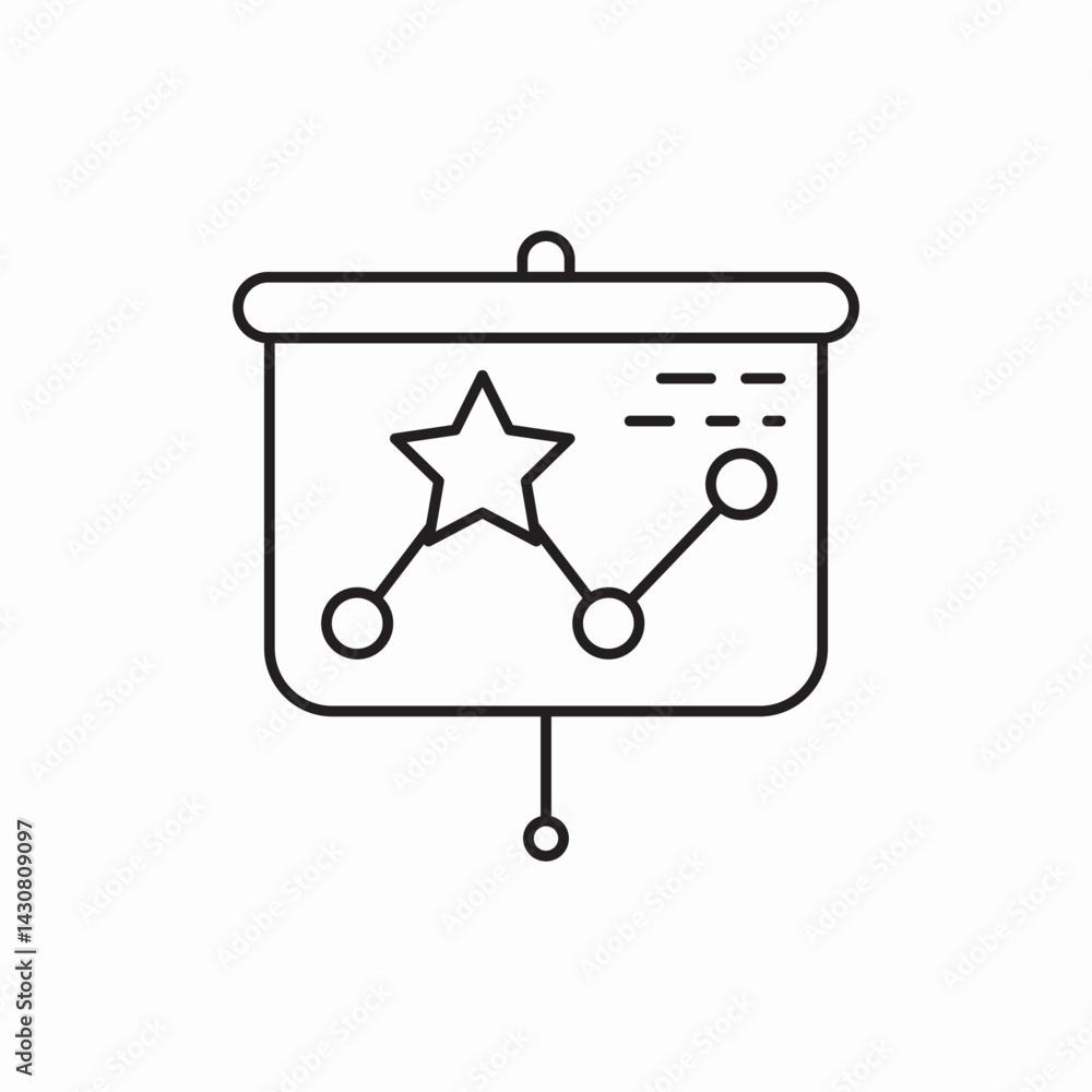 Aufkleber board performance analytics chart icon vector sign