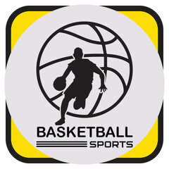 Basketball silhouette vector