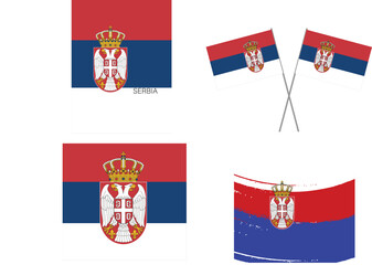 Obraz premium Serbia Country Group Map Design