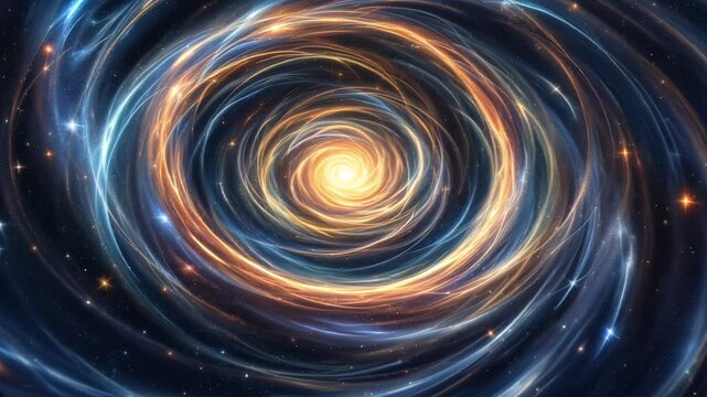 Swirling galaxies spiral in infinite shifting loops 