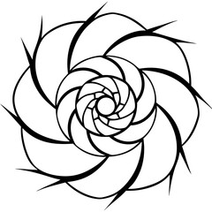 Floral-spiral vector design with decorative swirls for creative digital use.