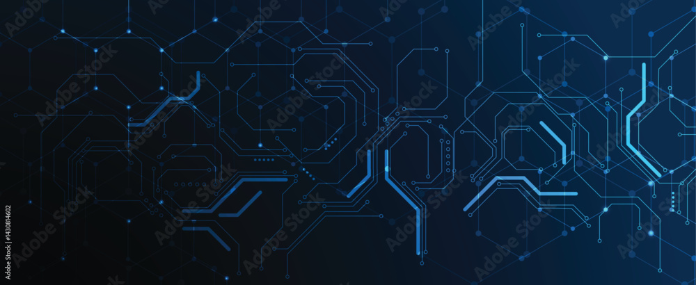 Fototapete circuit abstract background for science and business presentation