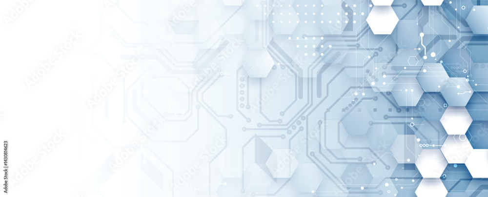 Poster Circuit abstract background for science and business presentation