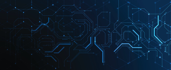Circuit abstract background for science and business presentation