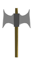 Vector illustration of a double-edged axe 