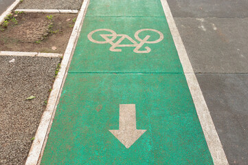 Bike lane on the road. After edits.