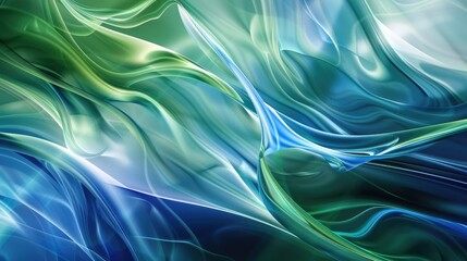 abstract background, wavy, green and blue gradient, extreme close up, simple minimalistic, dark mode 