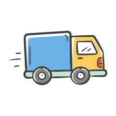 delivery truck icon, delivery truck vector illustration-simple illustration of delivery truck, perfect for delivery truck logos and icons