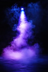 Fototapeta premium Purple and blue smoke spotlight