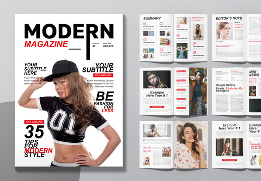 Modern Magazine Template Design