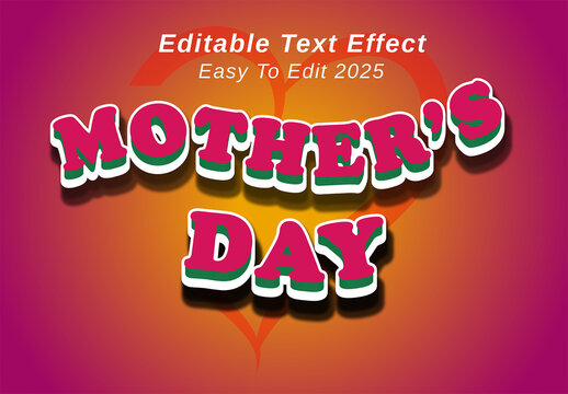 Mother's Day Neon Style Text Effect