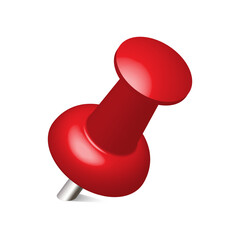 red thumbtack. vector Push pin