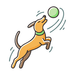 dog fetch icon, dog fetch vector illustration-simple illustration of dog fetch, perfect for dog fetch logos and icons