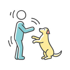 dog training icon, dog training vector illustration-simple illustration of dog training, perfect for dog training logos and icons
