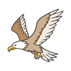 eagle flying icon, eagle flying vector illustration-simple illustration of eagle flying, perfect for eagle flying logos and icons