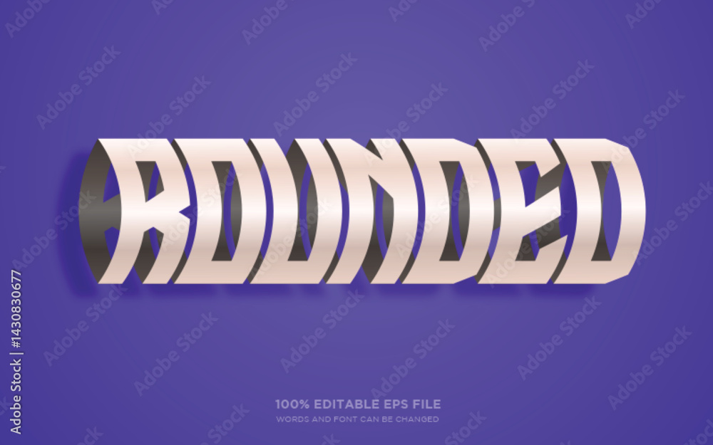 Poster rounded shape editable text style effect