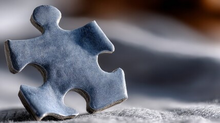 Fototapeta premium Close-up of a single puzzle piece
