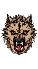 wolf head vector illustration