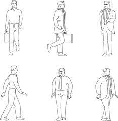 vector illustration silhouette sketch design of office workers with neat clothes for completeness of the image