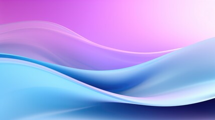 Fototapeta premium abstract background with a gradient color from blue to purple, light to dark, smooth curved lines, minimalistic shapes, 3d render, on the right side there is an abstract wave 