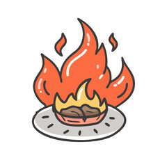 fire pit icon, fire pit vector illustration-simple illustration of fire pit, perfect for fire pit logos and icons