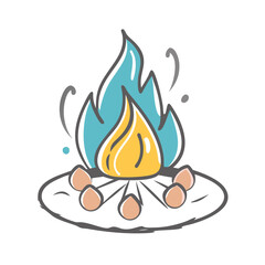 fire pit icon, fire pit vector illustration-simple illustration of fire pit, perfect for fire pit logos and icons