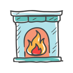 fireplace icon, fireplace vector illustration-simple illustration of fireplace, perfect for fireplace logos and icons