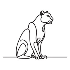 Elegant Panther Silhouette Vector Illustration Wild Animal Design