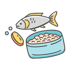 fish food icon, fish food vector illustration-simple illustration of fish food, perfect for fish food logos and icons