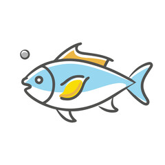 fish icon, fish vector illustration-simple illustration of fish, perfect for fish logos and icons