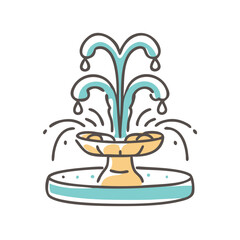fountain icon, fountain vector illustration-simple illustration of fountain, perfect for fountain logos and icons