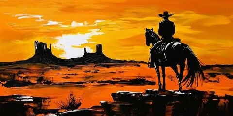 Artistic interpretation of countryside adventures in the desert.