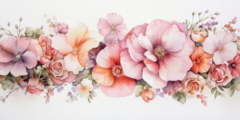 Charming Botanical Paintings Featuring Soft Pastel Colors