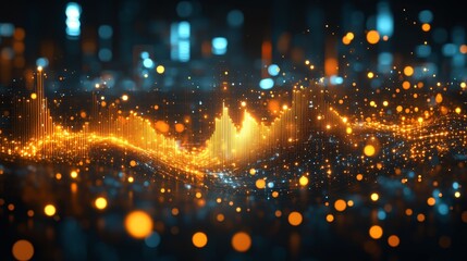 Abstract digital wave pattern, dynamic design