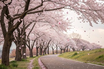 Cherry Blossom Spring Scene