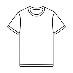 Simple White T-Shirt Vector Template For Clothing Design Needs