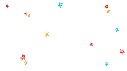 Colored stars overlay video, background