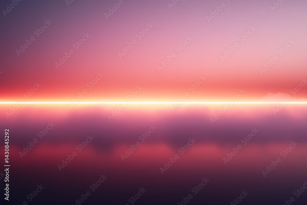 Poster A close-up view showcases a glowing neon line set against a smoky abstract backdrop, illuminating the mist with warmth and inviting contemplation