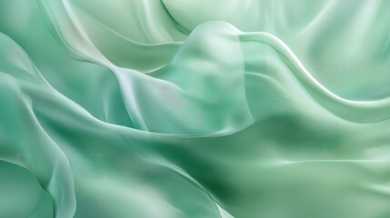 Obraz premium Abstract texture in green and cyan hues, smooth fluid patterns flowing across the canvas