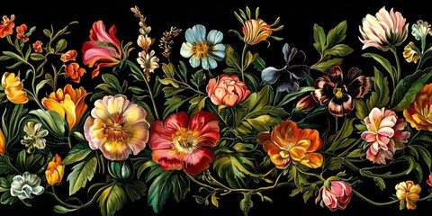 Inspirational backgrounds showcasing blooming flowers in a decorative style.