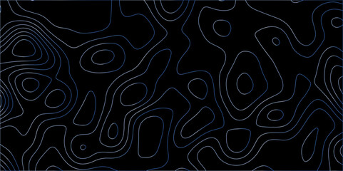 Abstract topographic contours map background, wave paper curved reliefs abstract background. geographic line map Modern design with black with topographic wavy pattern design. vector.	
