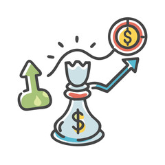investment strategy icon, investment strategy vector illustration-simple illustration of investment strategy, perfect for investment strategy logos and icons