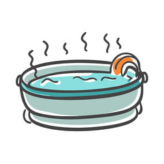 jacuzzi icon, jacuzzi vector illustration-simple illustration of jacuzzi, perfect for jacuzzi logos and icons
