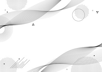 ラインウェーブ 幾何学 グラフィック 背景素材