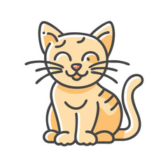 kitten icon, kitten vector illustration-simple illustration of kitten, perfect for kitten logos and icons