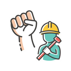 labor rights icon, labor rights vector illustration-simple illustration of labor rights, perfect for labor rights logos and icons
