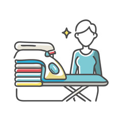 laundry service icon, laundry service vector illustration-simple illustration of laundry service, perfect for laundry service logos and icons