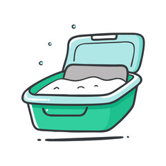 litter box icon, litter box vector illustration-simple illustration of litter box, perfect for litter box logos and icons