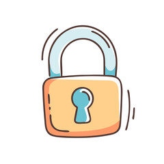 lock icon, lock vector illustration-simple illustration of lock, perfect for lock logos and icons